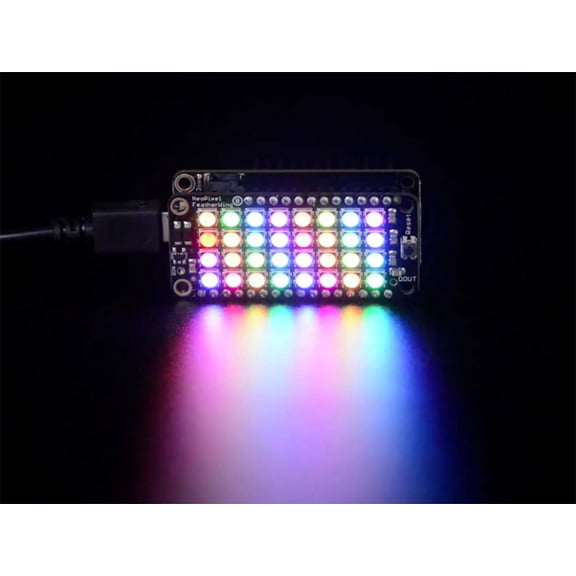 Adafruit NeoPixel FeatherWing - 4x8 RGB LED Add-on For All Feather Boards