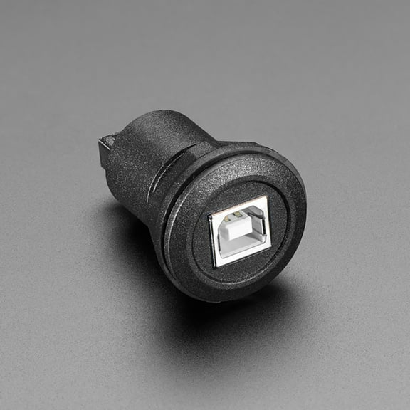 Adafruit USB B Jack to USB A Jack Round Panel Mount Adapter