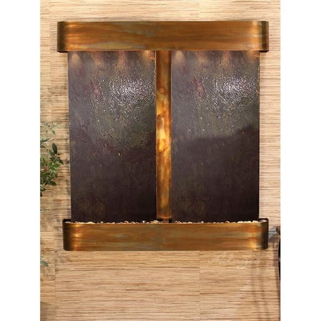 Adagio AFR1014 Aspen Falls Round Wall Fountain - Rustic Copper-Multi-Color Featherstone