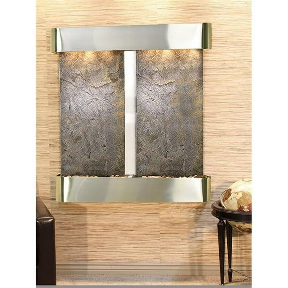 Adagio AFR2012 Aspen Falls Round Wall Fountain - Stainless Steel-Green Featherstone