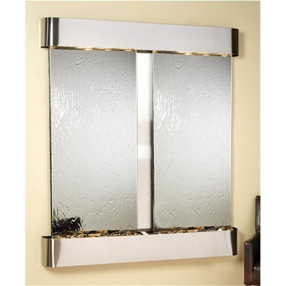 Adagio CF 2040 Cottonwood Falls Wall Fountain - Silver Mirror
