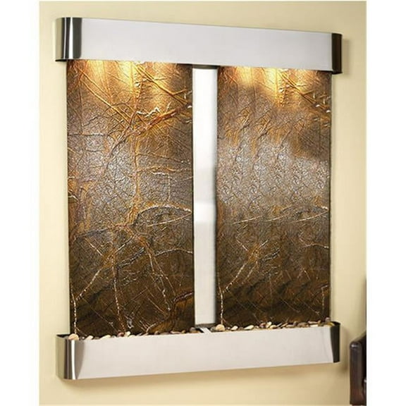 Adagio CFR2005 Cottonwood Falls - Green Rainforest Marble Wall Fountain