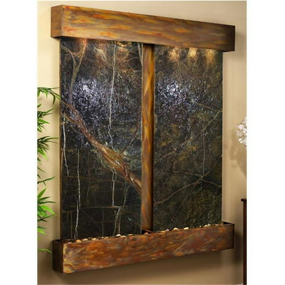 Adagio CFS1005 Cottonwood Falls - Green Rainforest Marble Wall Fountain