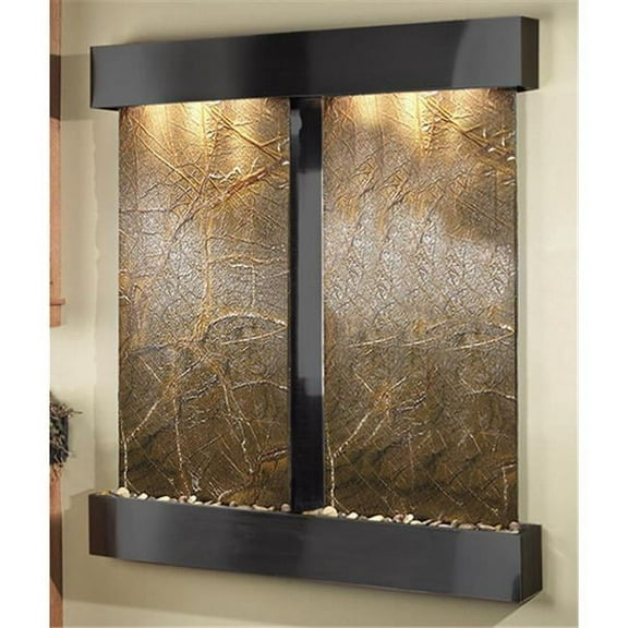 Adagio CFS1505 Cottonwood Falls - Green Rainforest Marble Wall Fountain