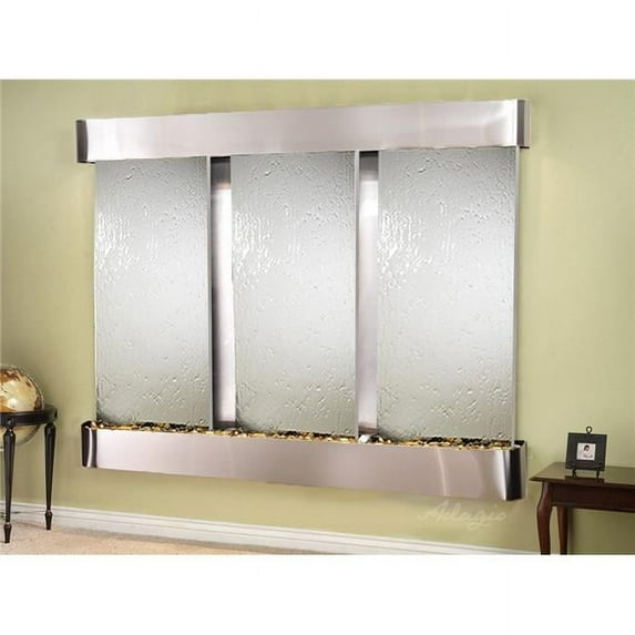 Adagio DCR2040 Deep Creek Falls Round Stainless Steel Silver Mirror Wall Fountain