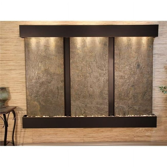 Adagio DCS1512 Deep Creek Falls Square Blackened Copper Green Featherstone Wall Fountain