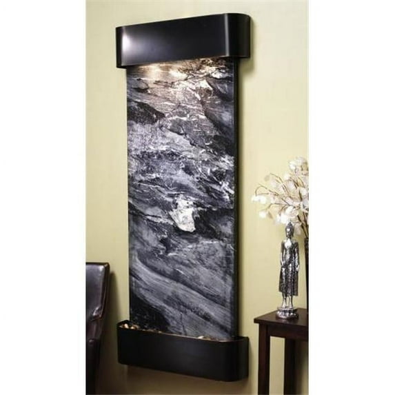 Adagio IFR1507 Inspiration Falls - Black Spider Marble Wall Fountain