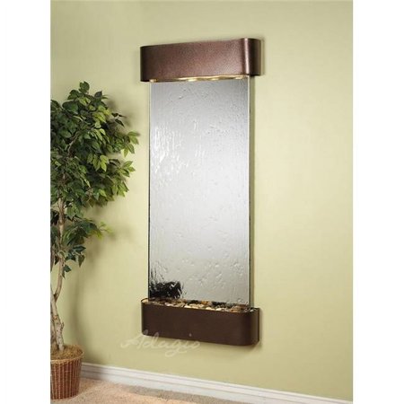 Adagio IFR5040 Inspiration Falls Round Copper Vein Silver Mirror Wall Fountain
