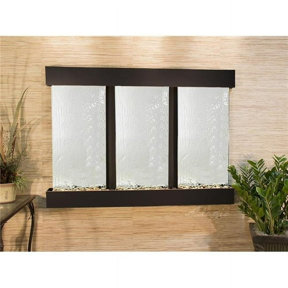 Adagio OFS1540 Olympus Falls-Square-Blackened Copper-Silver Mirror Wall Fountain