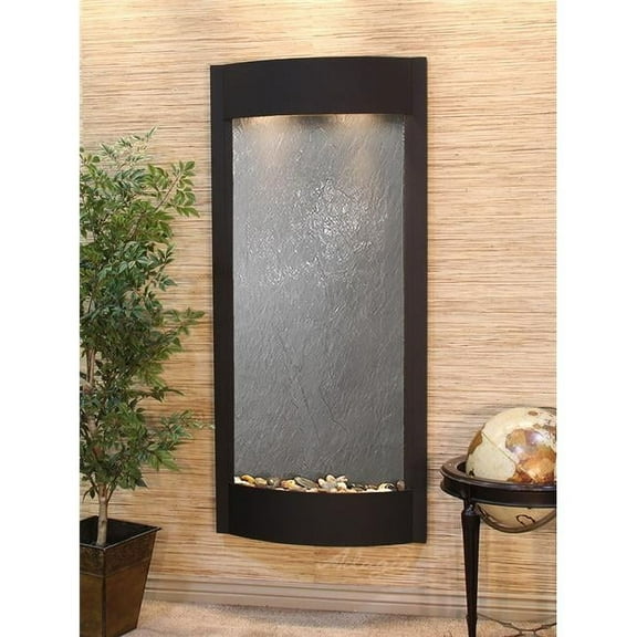 Adagio PWA1711 Pacifica Waters Textured Black Black Featherstone Wall Fountain
