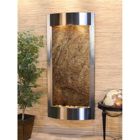 Adagio PWA2012 Pacifica Waters Stainless Steel Green Featherstone Wall Fountain
