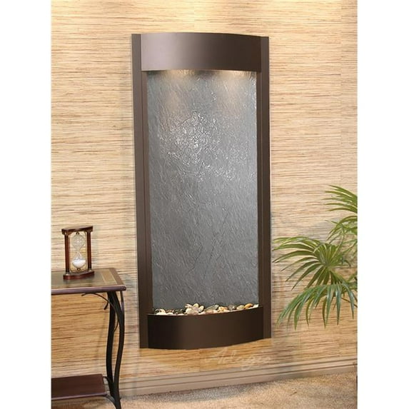 Adagio PWA3511 Pacifica Waters Antique Bronze Black Featherstone Wall Fountain