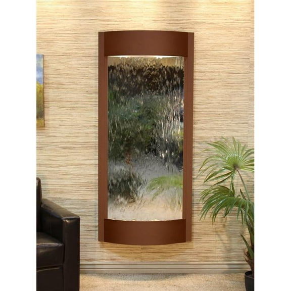 Adagio PWA3740 Pacifica Waters Woodland Brown Silver Mirror Wall Fountain