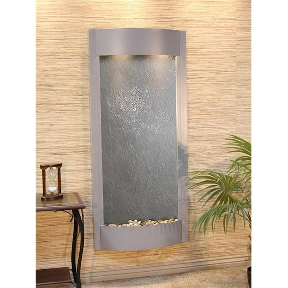 Adagio PWA4511 Pacifica Waters Silver Metallic Black Featherstone Wall Fountain