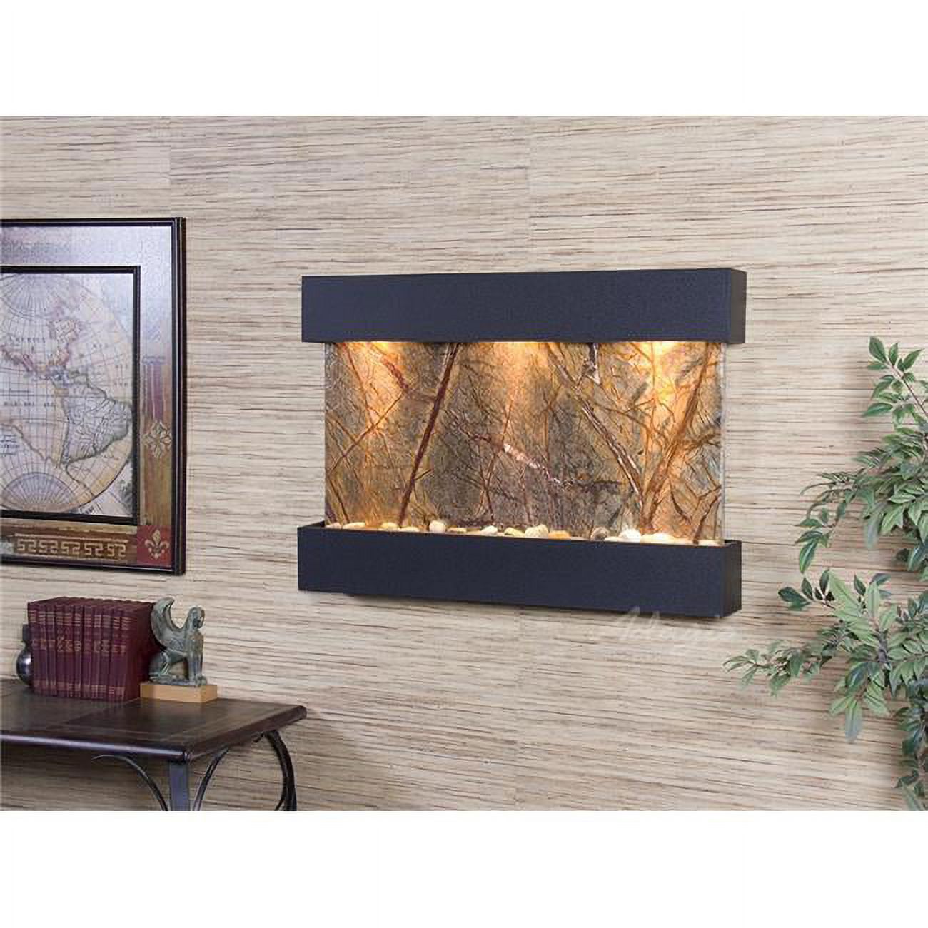 Adagio RCS1706 Reflection Creek Textured Black Brown-Marble Wall Fountain - image 1 of 2