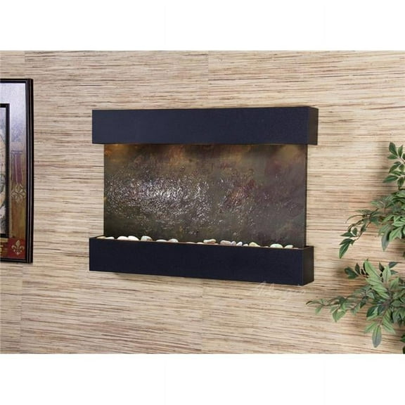 Adagio RCS1714 Reflection Creek Textured Black Multicolor Featherstone Wall Fountain