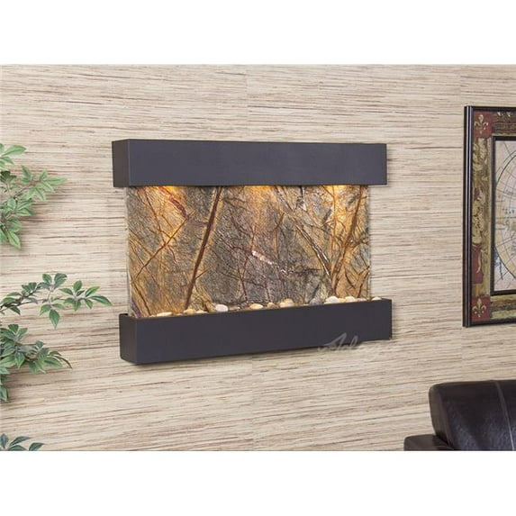 Adagio RCS3506 Reflection Creek Antique Bronze Brown-Marble Wall Fountain
