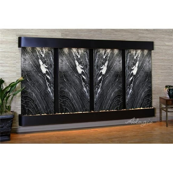 Adagio RFR1507 Regal Falls Round Blackened Copper Black Marble Wall Fountain