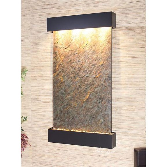 Adagio SFS1512 Summit Falls Square Wall Fountain - Blackened Copper-Green-Featherstone