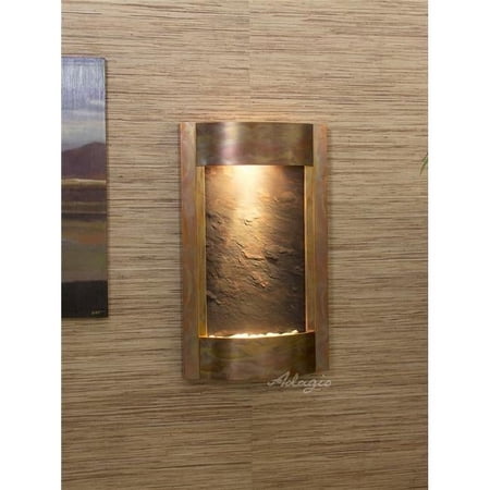Adagio SWA1014 Serene Waters Rustic Copper Multicolor Featherstone Wall Fountain