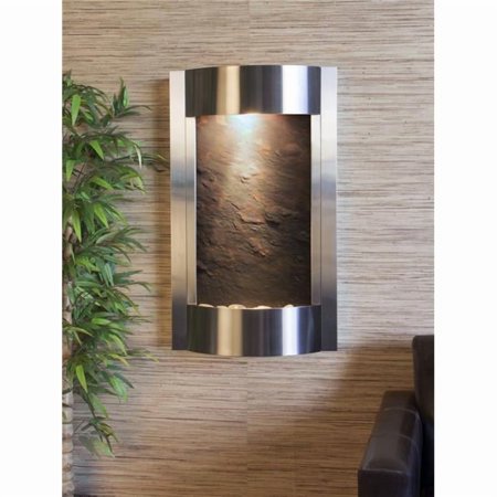 Adagio SWA2014 Serene Waters Wall Fountain - Stainless Steel-Multi-Color-Featherstone