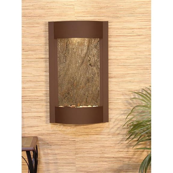 Adagio SWA3712 Serene Waters Woodland Brown Green Featherstone Wall Fountain