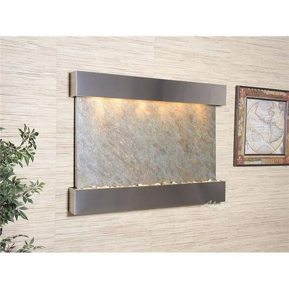 Adagio TFS2012 Teton Falls-Square-Stainless Steel-Green-Featherstone Wall Fountain