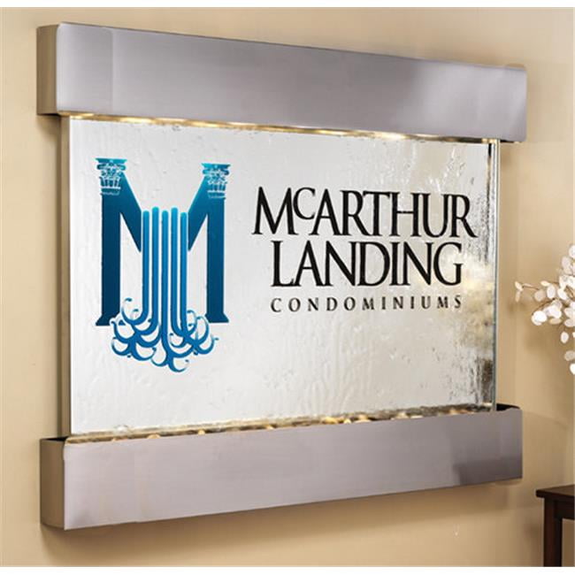 Stainless Steel Silver Mirror Wall Fountain with Pump