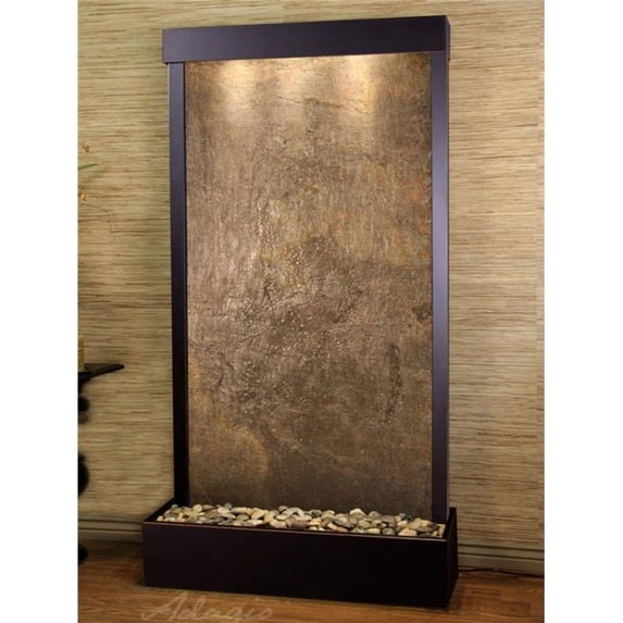 Adagio TRF1512 Tranquil River Flush Mount Free Standing Fountain - Blackened Copper-Green-Featherstone