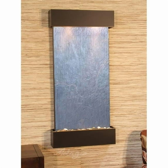 Adagio WCS1511 Whispering Creek Blackened Copper Black Featherstone Wall Fountain