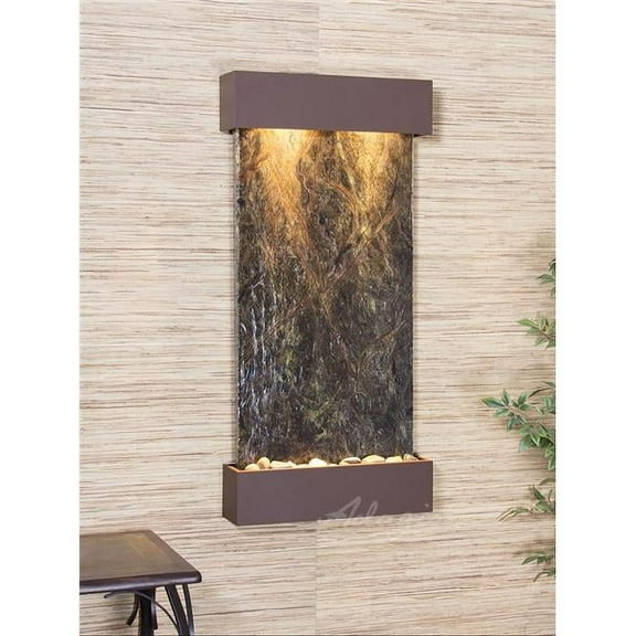 Adagio WCS3705 Whispering Creek Woodland Brown Green Marble Wall Fountain