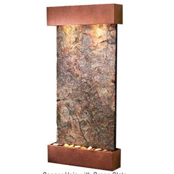 Adagio WCS5002 Whispering Creek - Green Natural Slate Wall Fountain