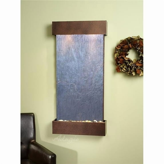 Adagio WCS5011 Whispering Creek Copper Vein Black Featherstone Wall Fountain