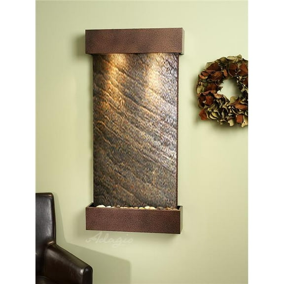 Adagio WCS5012 Whispering Creek Copper Vein Green Featherstone Wall Fountain