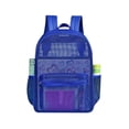 thumbnail image 1 of Adakot Heavy Duty Mesh Backpack for Adults, Semi-Transparent College Student Backpack with Padded Shoulder Straps for Commuting, Swimming, Travel, Beach, Outdoor Sports, Blue, 1 of 6