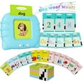 thumbnail image 1 of Adakot Learning Toddlers Toys for 2 3 4 5 Year Olds Boys Girls, Montessori Talking Language Educational with 224 Words, Blue, 1 of 6