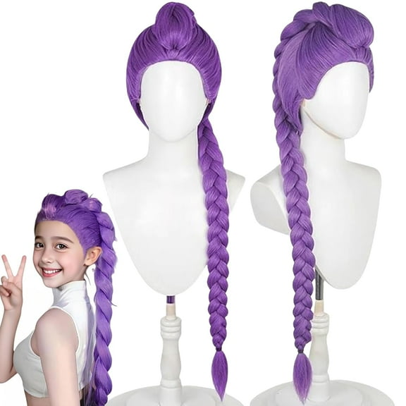Adakot Purple Braiding Wigs for Women Girls, 47Inch Long Braid Hair Wigs