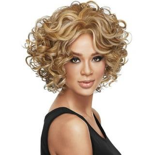 Blonde wavy sales wig short
