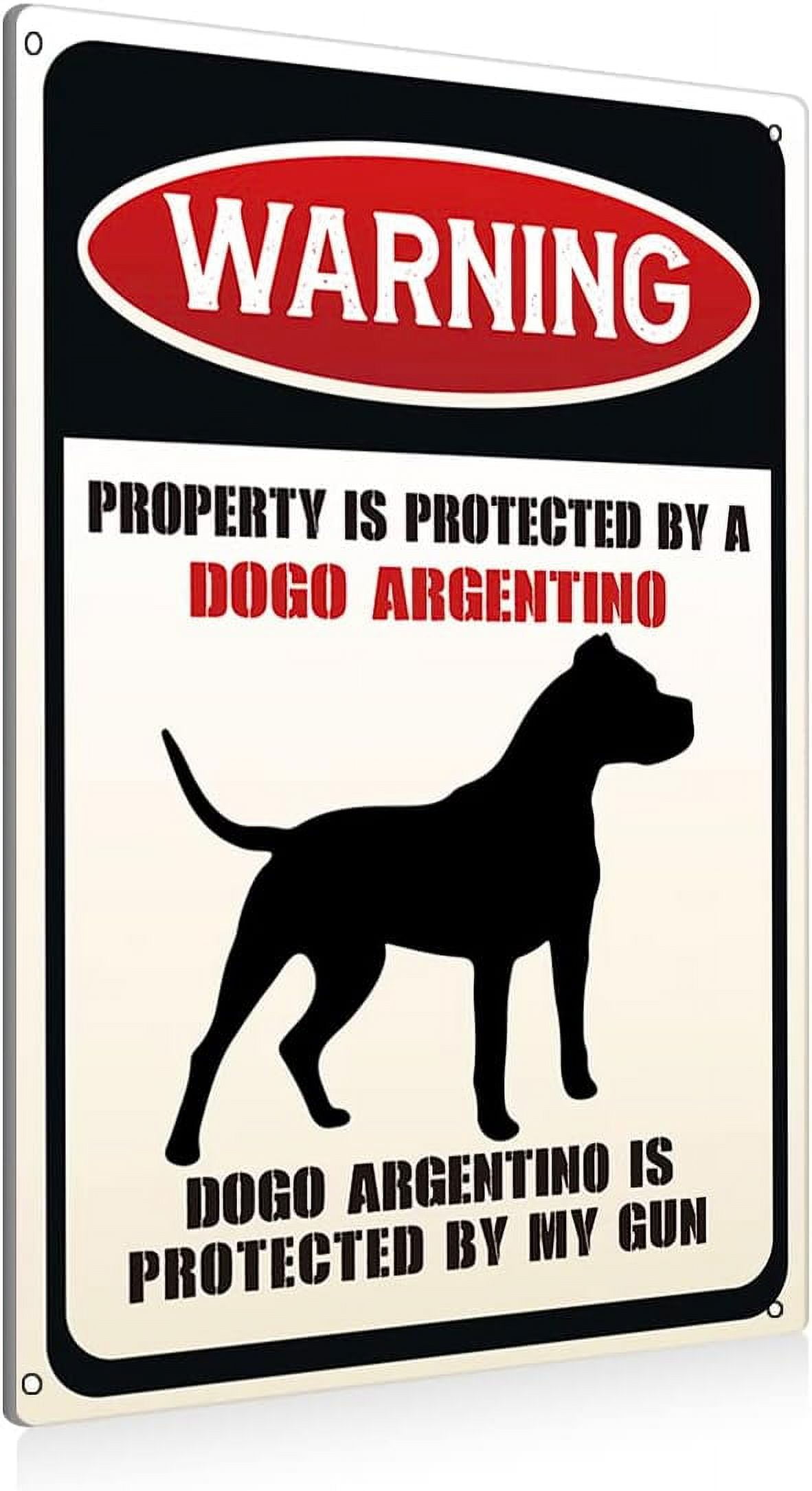 INGA Dogo Argentino Dog Home Protected by Good Lord Cartello di Avvertimento in Metallo 20,3 x 30,5 cm