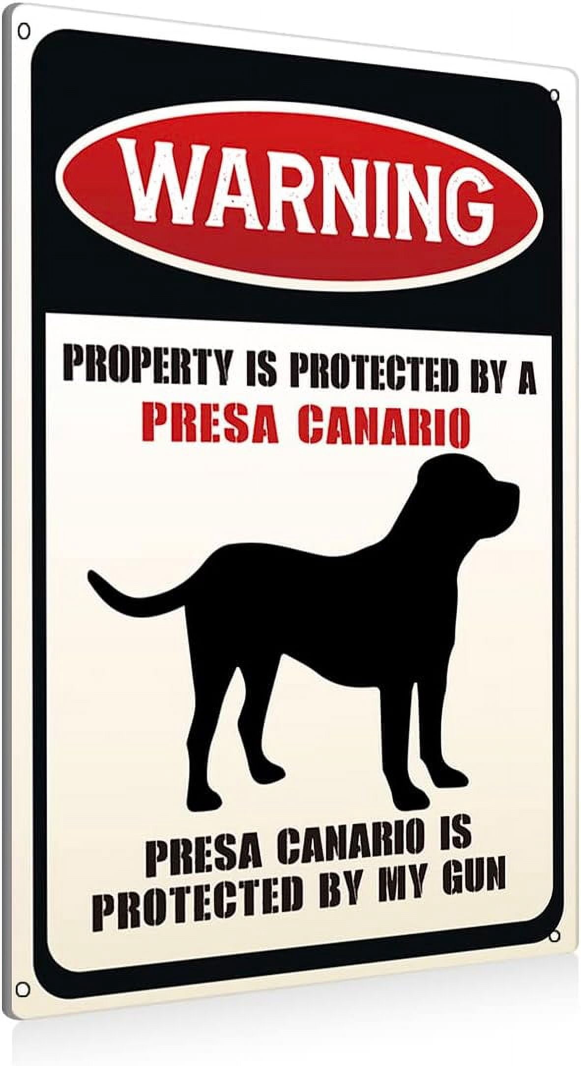Warning This Property Is Protected - Funny Personalized Dog Metal Sign main image 1