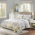 thumbnail image 1 of Adalia Quilt, Yellow/Gray 3-Piece King Set, 1 of 10