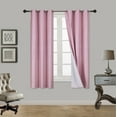 thumbnail image 1 of Adam 1-Piece Garden Pink Rose Room Darkening Block Light Grommet Top Printed Window Curtain Panel 37"W X 63"L, 1 of 2
