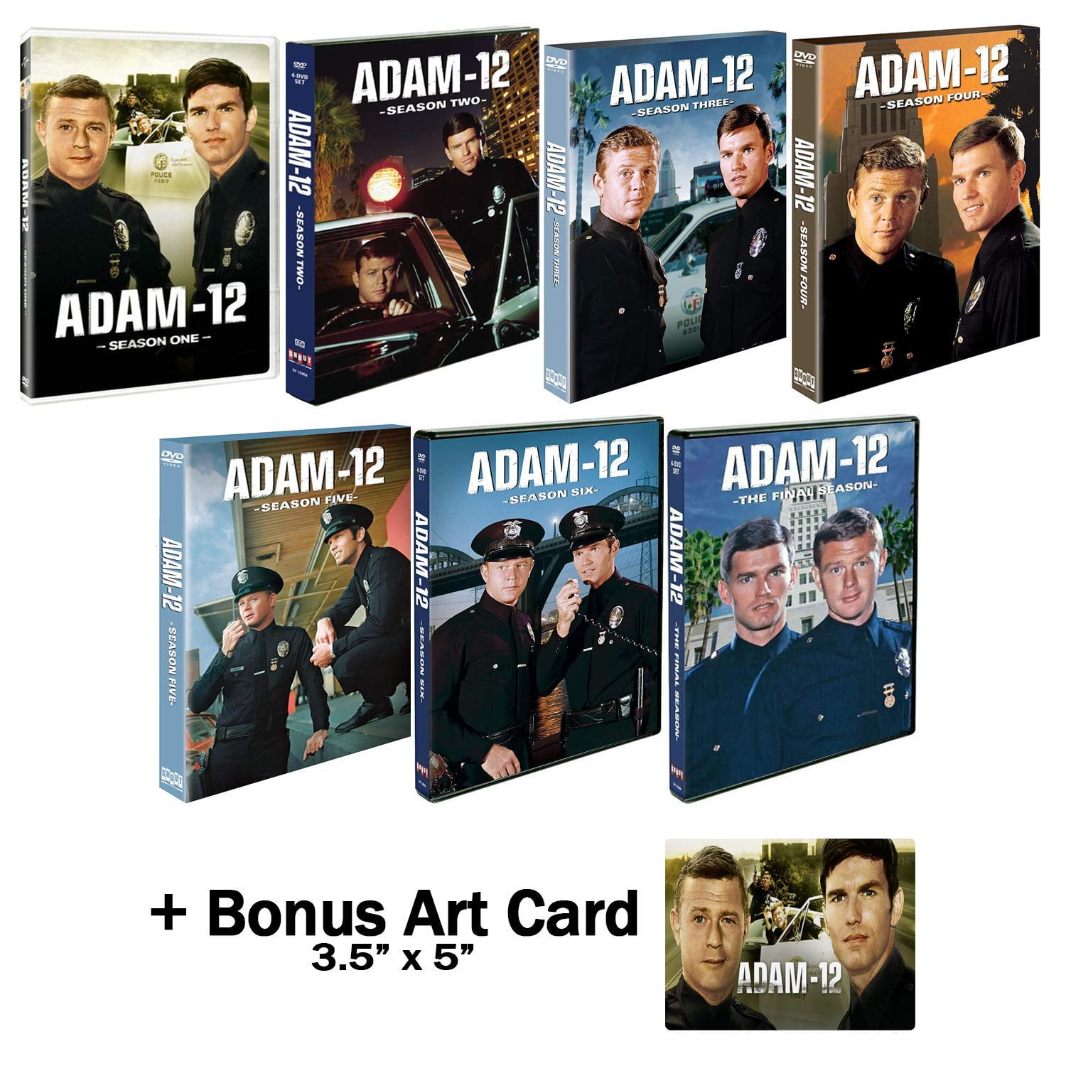 Adam-12 Complete TV Series Box Set Seasons 1-7 NEW DVD Free