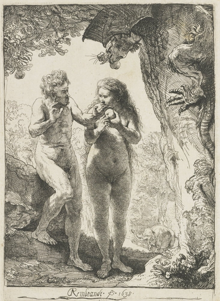 Adam And Eve Canvas Art - (24 x 36)