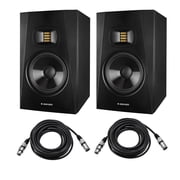 Adam Audio Professional T-Series T7V 7 70W 2-Way Active Nearfield Monitor, Pair, Bundle with 2x 25 XLR-F to XLR-M Balanced Audio Microphone Cable