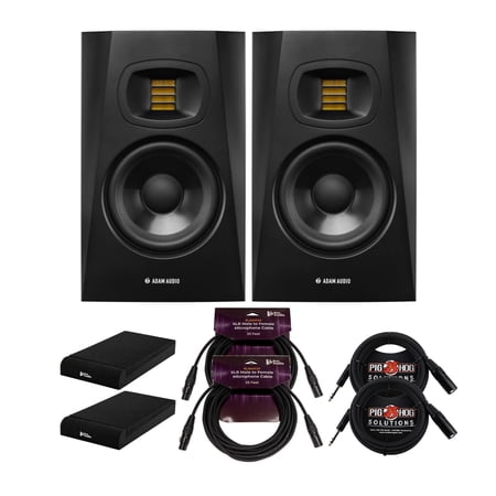 Adam Audio T5V 5-Inch Studio Monitor (Pair) with Isolation Pads and Cables