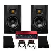 Adam Audio T5V Studio Monitor Speakers with Powerful Active Nearfield Sound w/Audio Interface Bundle