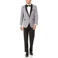 thumbnail image 1 of Adam Baker Men's Slim Fit One Button Satin Shawl Collar Tuxedo Suit Set - Colors, 1 of 5