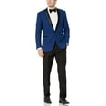 thumbnail image 1 of Adam Baker Men's Slim Fit One Button Satin Shawl Collar Tuxedo Suit Set - Colors, 1 of 6