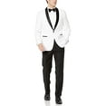 thumbnail image 1 of Adam Baker Men's Slim Fit One Button Satin Shawl Collar Tuxedo Suit Set - Colors, 1 of 5